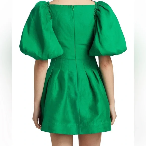Aje Green Puff Sleeve Mini Dress - Picture 5 of 9
